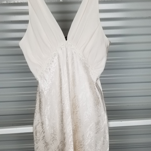 Midi Length Silky Slip Dress Cream Color size Medium - Picture 6 of 11